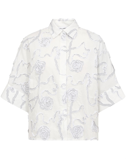 Co'Couture - ElricCC Flower Bluse - White
